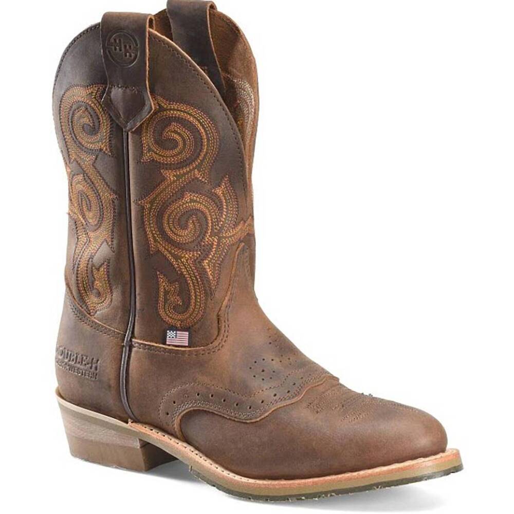 NEW DOUBLE-H BOOTS men's rockdale u-toe ice series boot in bulldog folklore